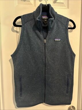 Patagonia Navy Full-Zip Fleece Vest